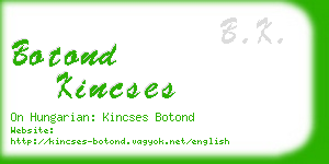 botond kincses business card